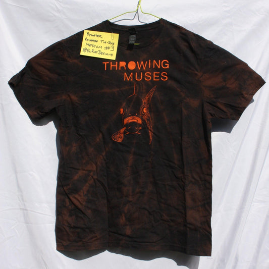Throwing Muses 'Bywater' fish tee - Medium ONE OFF Reverse Tie-Dye (#3) ***MISPRINT*** - ElRatDesigns - T Shirt