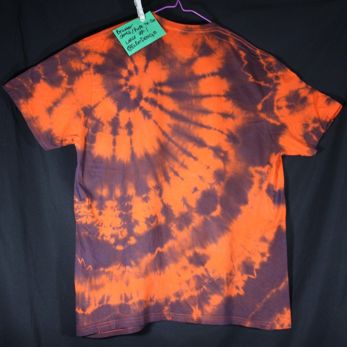 Throwing Muses 'Bywater' fish tee - ONE OFF Orange/Purple Tie-Dye Large (#1) ***MISPRINT*** - ElRatDesigns - T Shirt
