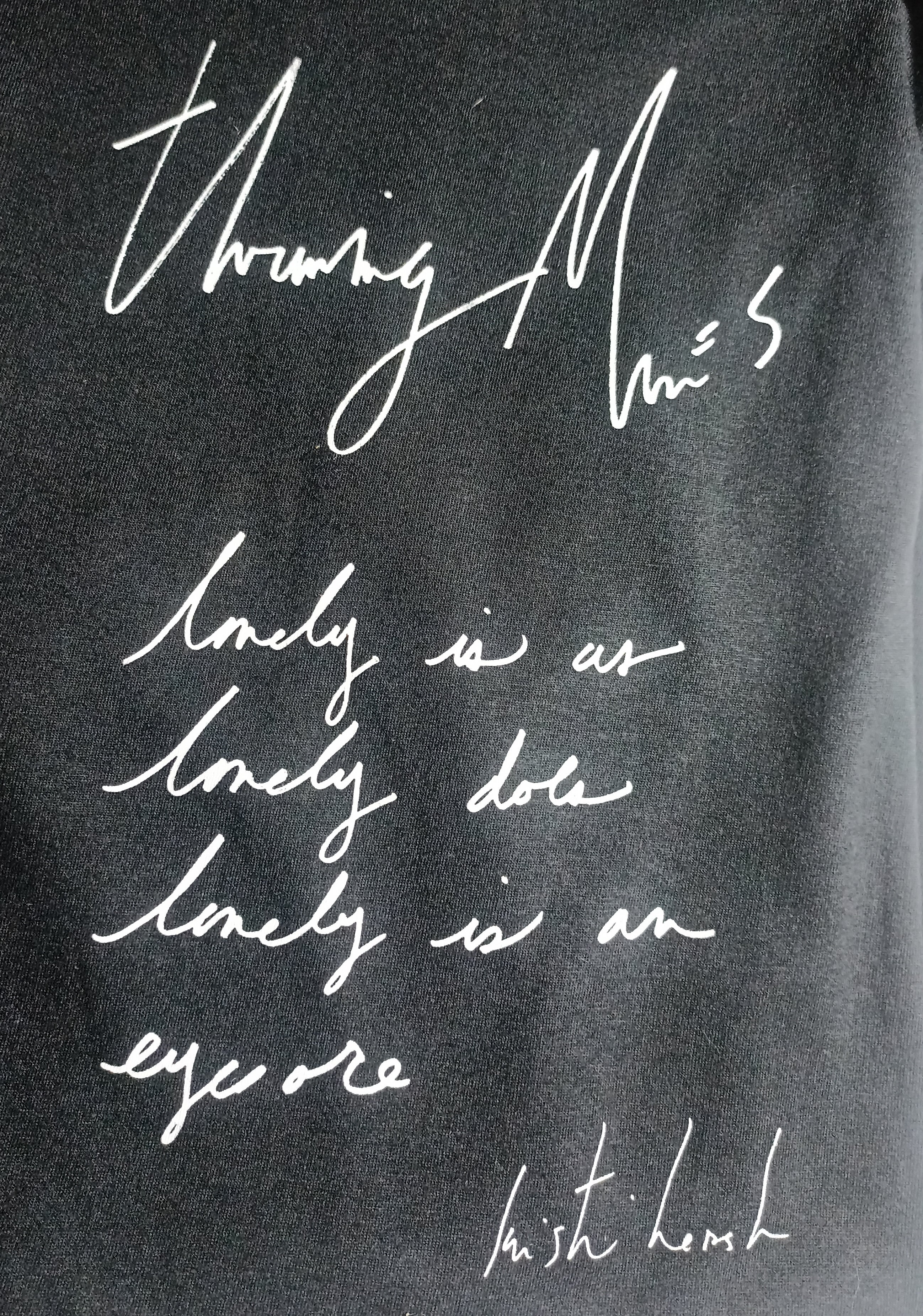 lonely is as lonely does, lonely is an eyesore. Handwritten by Kristin Hersh 2024, only from ElRat Designs
