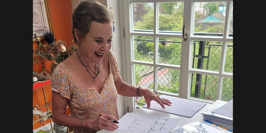 Kristin Hersh, handwriting lyrics especially for ElRat Designs, London, April 2024