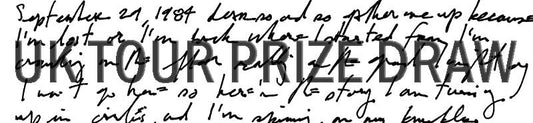 Throwing Muses UK Tour Prize draw. Handwritten "The Letter" section