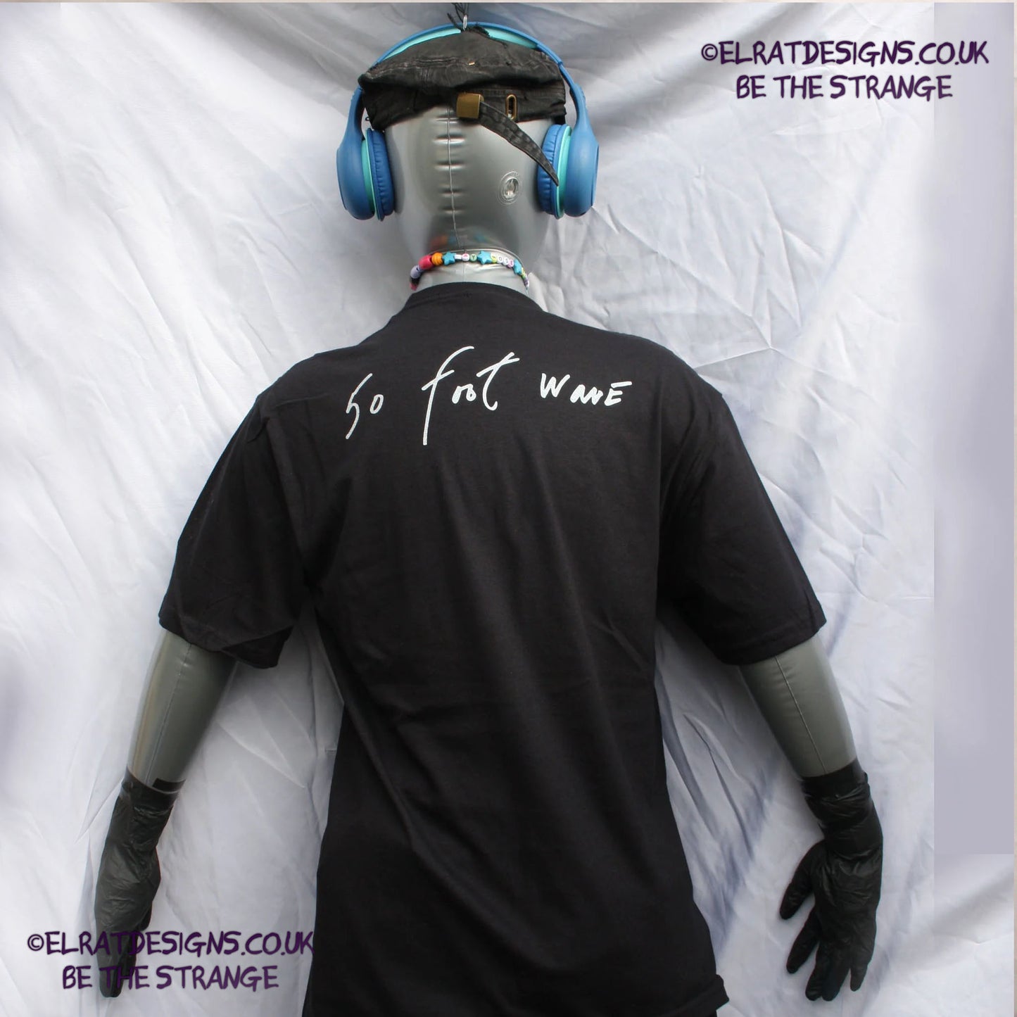 50 Foot Wave, Black Pearl back print "50 foot wave" handwritten by Kristin Hersh,  written exclusively for ElRat designs - elratdesigns.co.uk