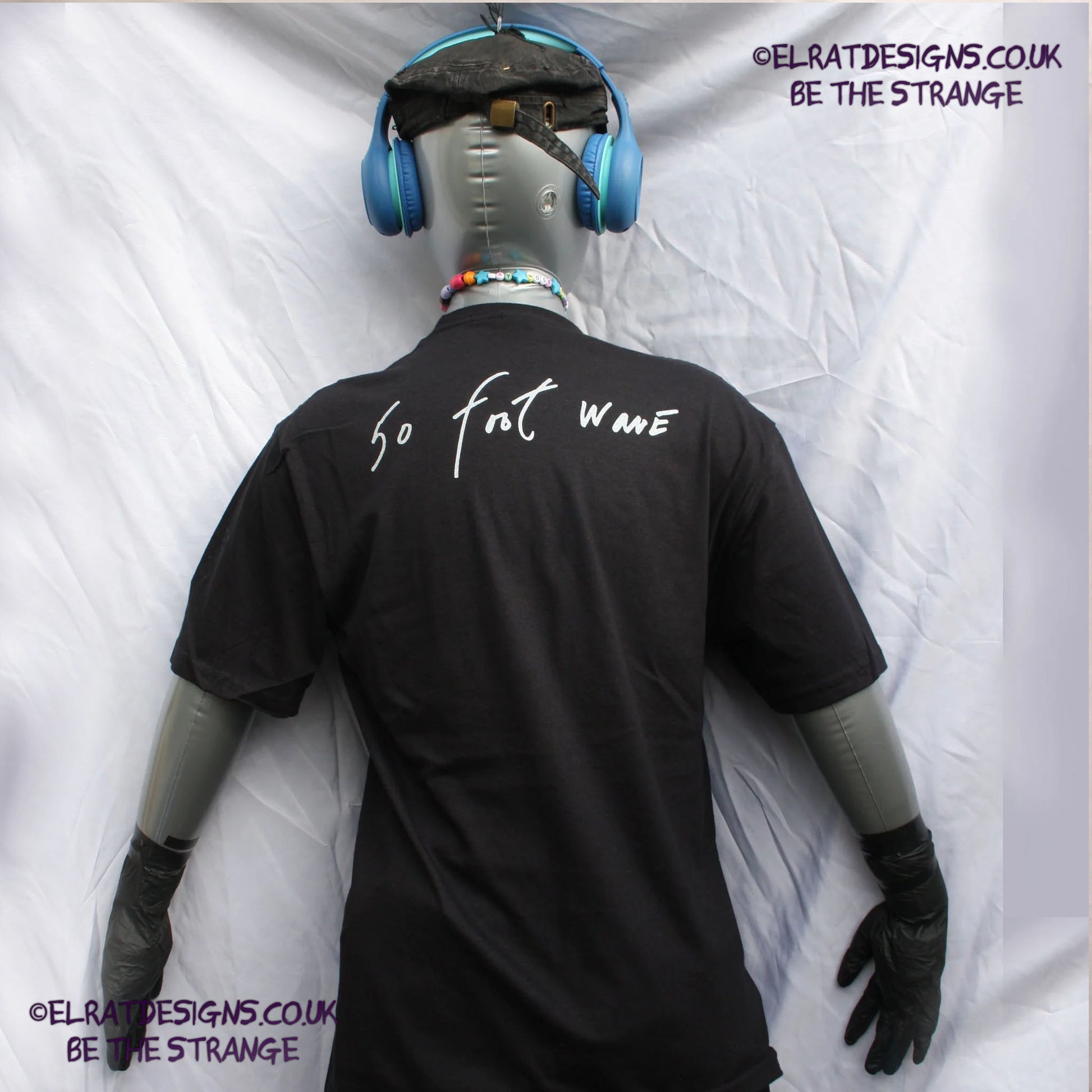 50 Foot Wave, Black Pearl back print "50 foot wave" handwritten by Kristin Hersh,  written exclusively for ElRat designs - elratdesigns.co.uk