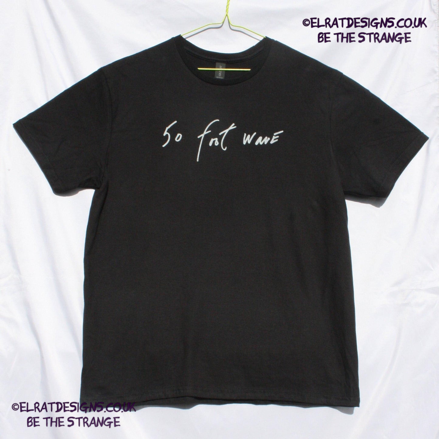50 foot wave, band name, handwritten by Kristin Hersh,  written exclusively for ElRat designs - elratdesigns.co.uk