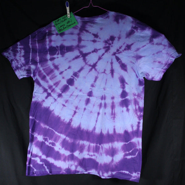 50 foot wave logo T-Shirt - ONE OFF Blue/Purple Tie-Dye Large (#1) ***MISPRINT*** - ElRatDesigns - T Shirt