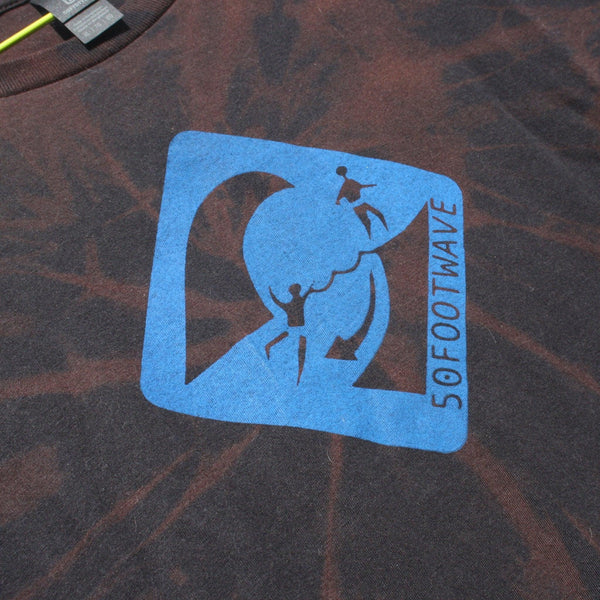 50 Foot Wave Logo T-Shirt - XL ONE OFF Reverse Tie-Dye (#1) MISPRINT