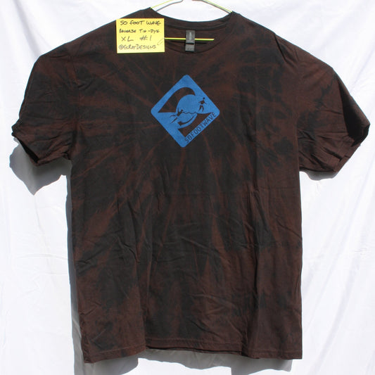 50 foot wave logo T-Shirt - XL ONE OFF Reverse Tie-Dye (#1) ***MISPRINT*** - ElRatDesigns - T Shirt
