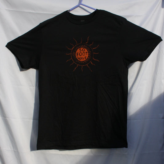 50 Foot Wave 'Staring into the Sun' tee - Black T-Shirt with Orange print - ElRat/Hersh - ElRatDesigns - T Shirt
