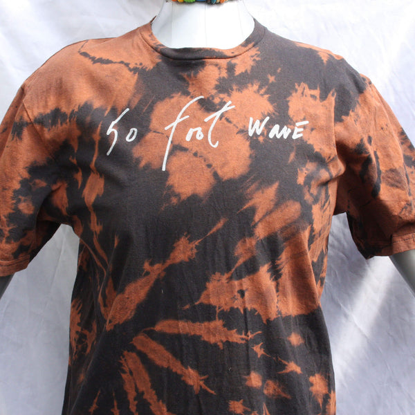 50 foot wave, handwritten by Kristin Hersh T-Shirt - Large ONE OFF Reverse Tie-Dye (#1) ***MISPRINT***
