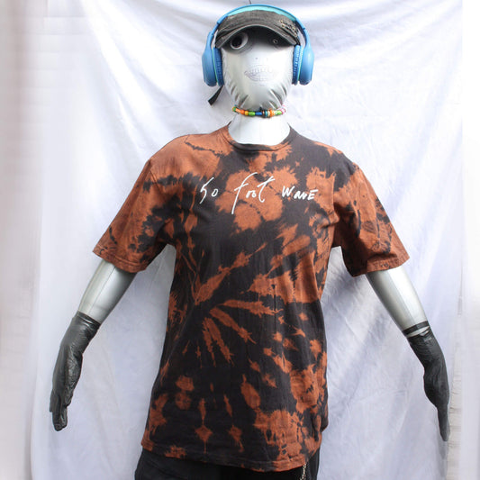 50 foot wave, handwritten by Kristin Hersh T-Shirt - Large ONE OFF Reverse Tie-Dye (#1) ***MISPRINT***