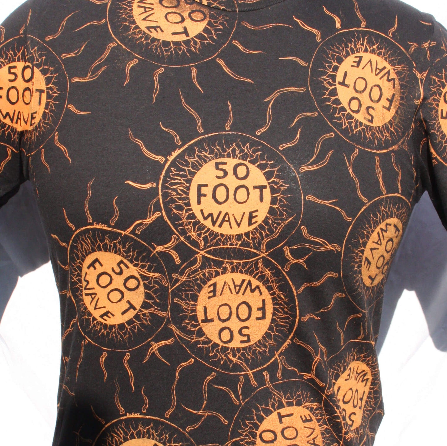 50 Foot Wave "Staring into the Sun" - One of a kind Messy Print T-Shirt by ElRat Designs