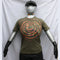 Spiral Splatter Print - Hand printed art shirt - Khaki Xtra Small MP.Kh.XS1 | ElRat Designs