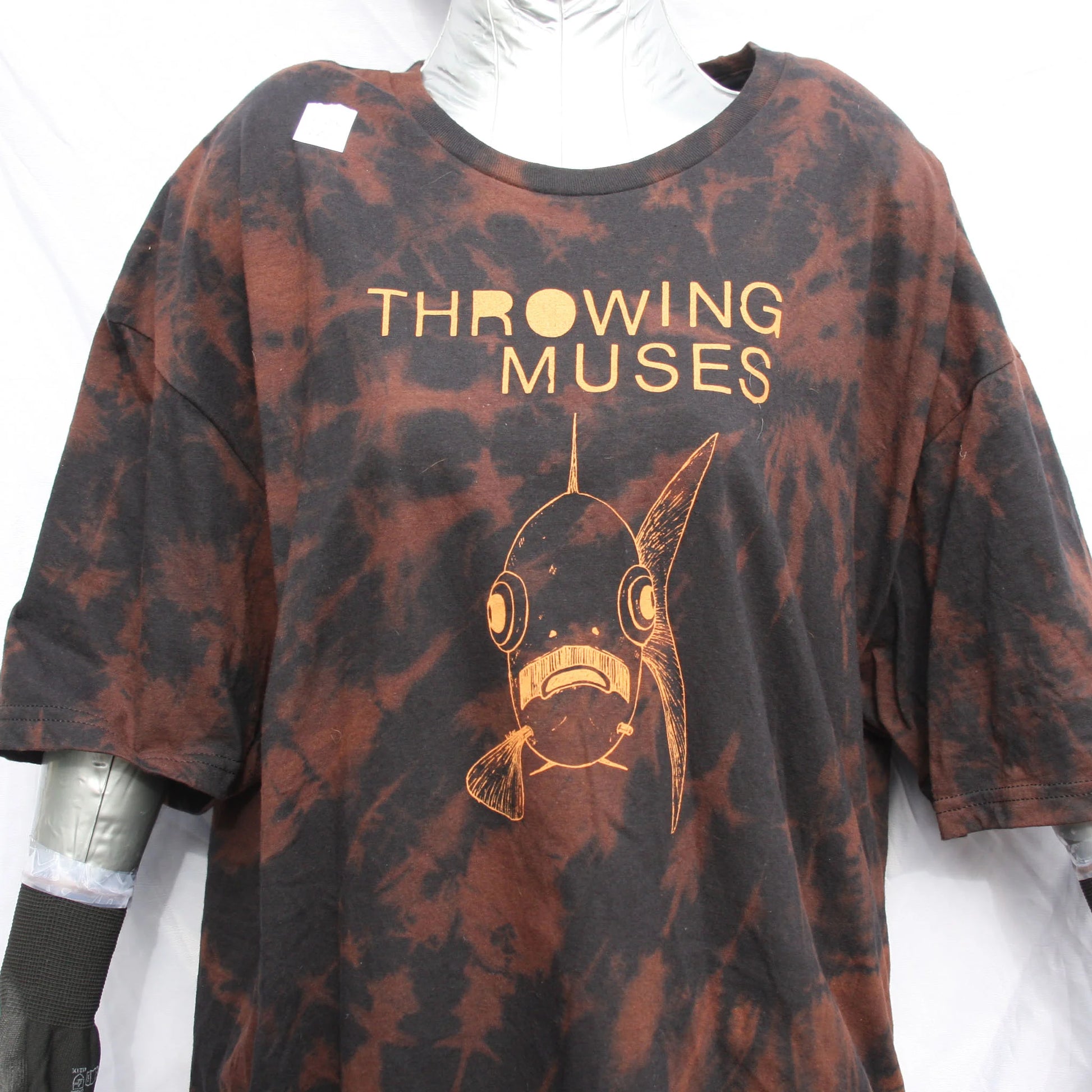Throwing Muses 'Bywater' Flushed Edition - One-of-a-Kind Black Reverse Tie-Dye 2XL #1 | ElRat Designs