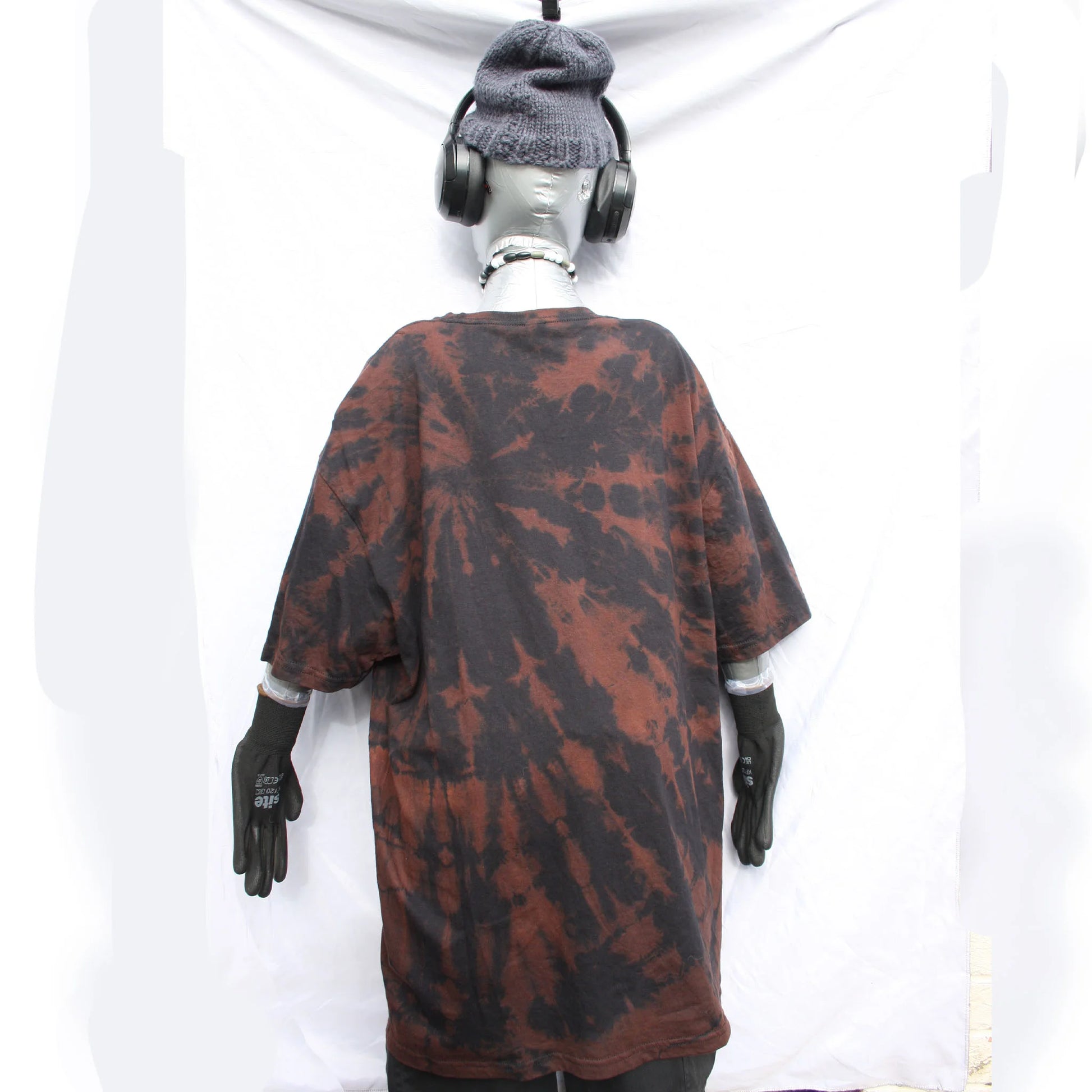 Throwing Muses 'Bywater' Flushed Edition - One-of-a-Kind Black Reverse Tie-Dye 2XL #1 | ElRat Designs