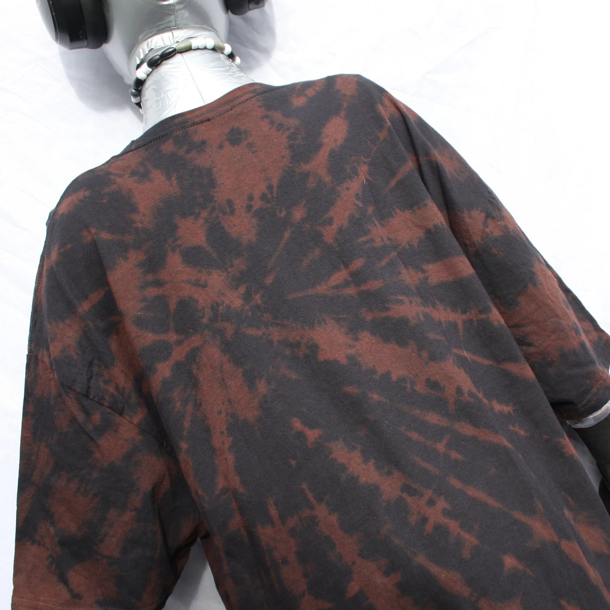 Throwing Muses 'Bywater' Flushed Edition - One-of-a-Kind Black Reverse Tie-Dye 2XL #2 | ElRat Designs