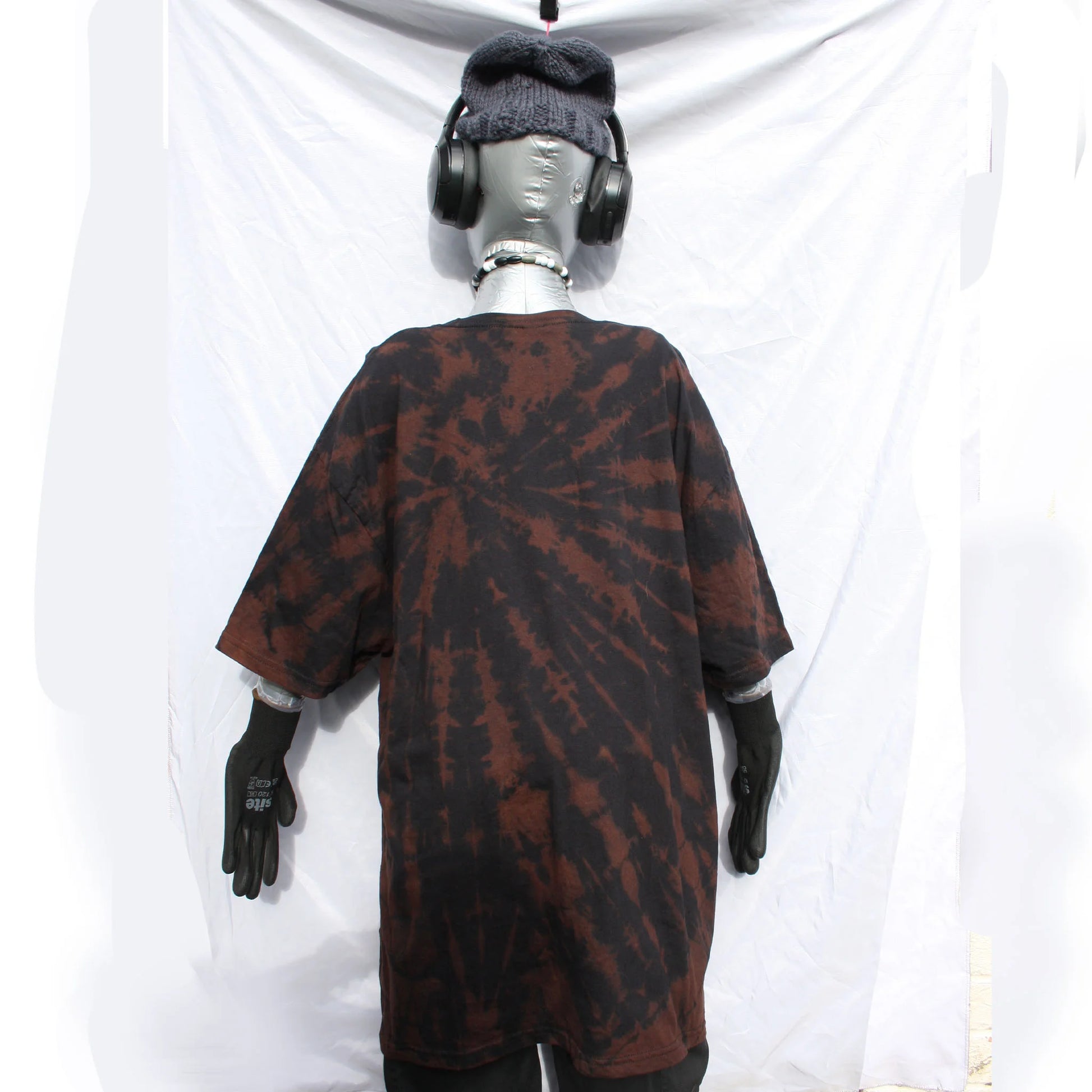 Throwing Muses 'Bywater' Flushed Edition - One-of-a-Kind Black Reverse Tie-Dye 2XL #2 | ElRat Designs