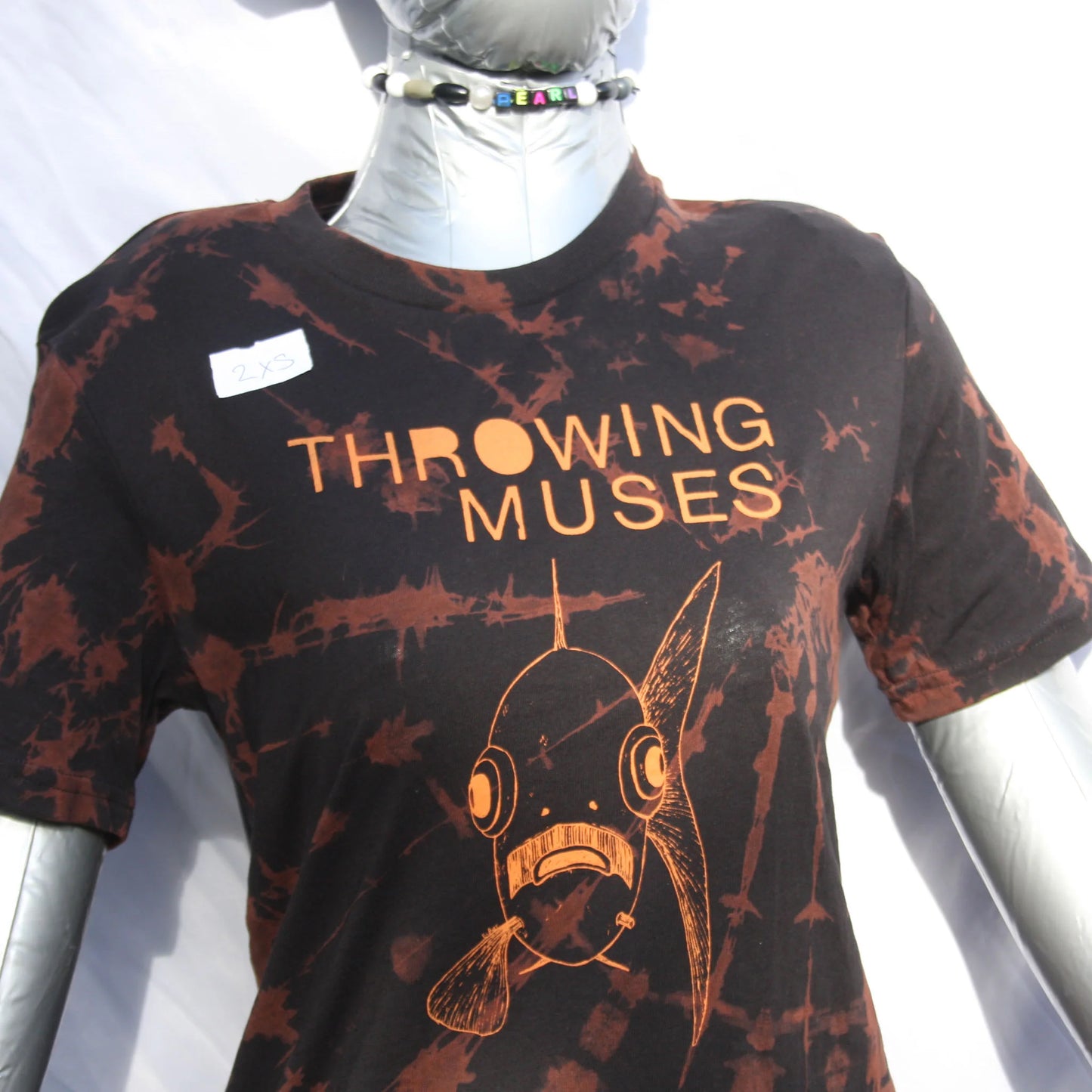 Throwing Muses 'Bywater' Flushed Edition - One-of-a-Kind Black Reverse Tie-Dye 2XS #1 | ElRat Designs