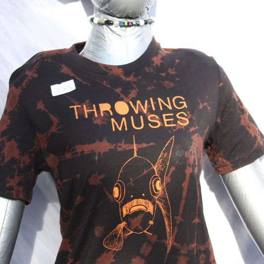 Throwing Muses 'Bywater' Flushed Edition - One-of-a-Kind Black Reverse Tie-Dye 2XS #1 | ElRat Designs