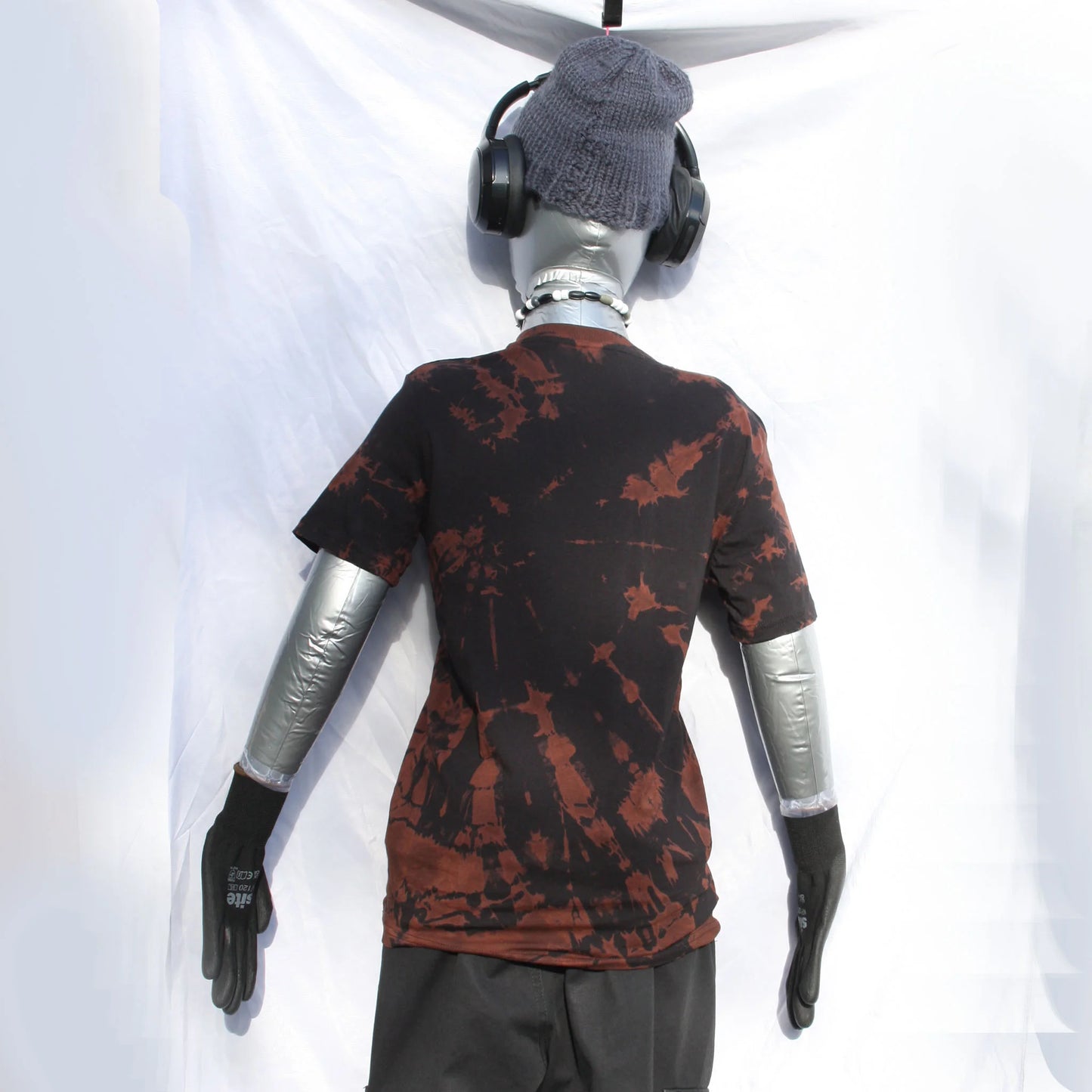 Throwing Muses 'Bywater' Flushed Edition - One-of-a-Kind Black Reverse Tie-Dye 2XS #1 | ElRat Designs