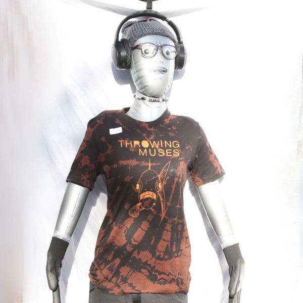Throwing Muses 'Bywater' Flushed Edition - One-of-a-Kind Black Reverse Tie-Dye 2XS #1 | ElRat Designs