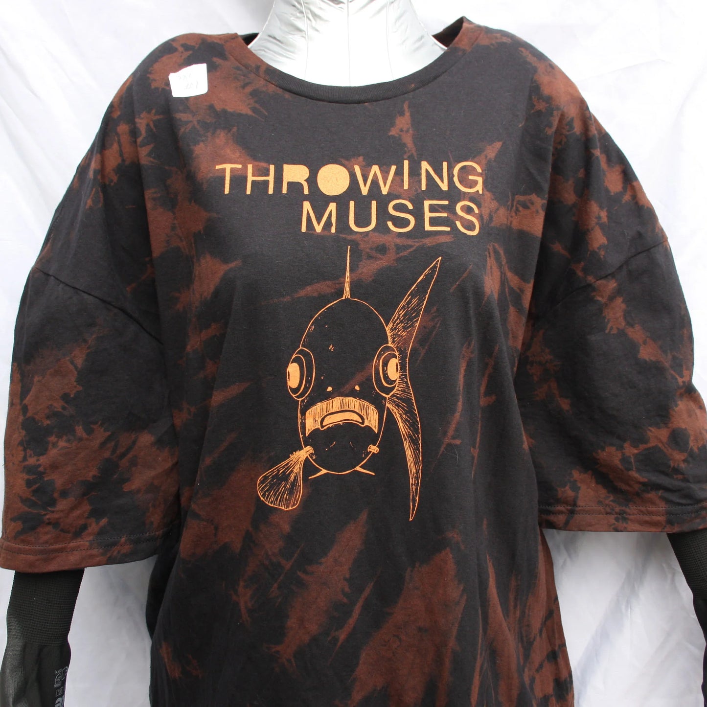 Throwing Muses 'Bywater' Flushed Edition - One-of-a-Kind Black Reverse Tie-Dye 3XL #1 | ElRat Designs
