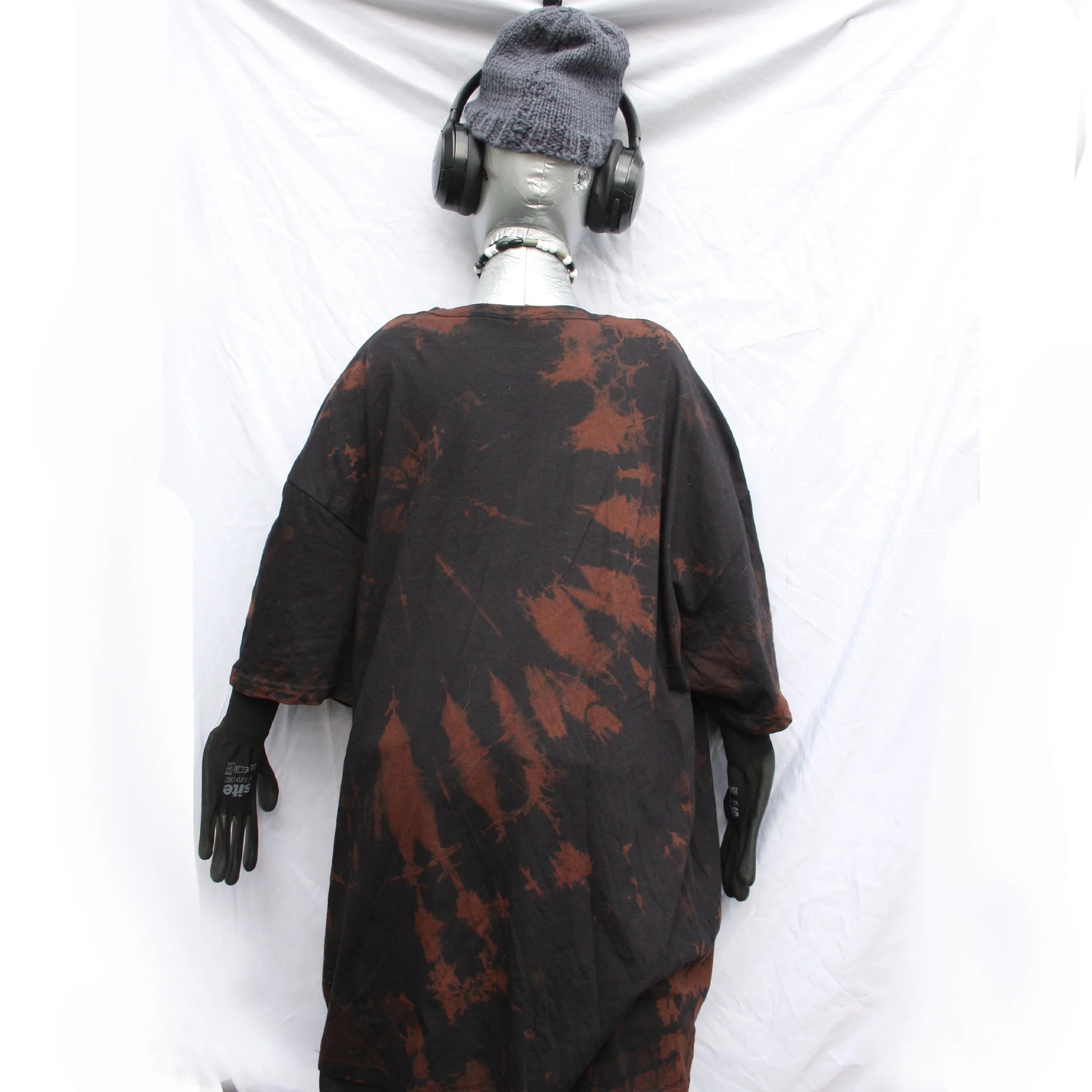 Throwing Muses 'Bywater' Flushed Edition - One-of-a-Kind Black Reverse Tie-Dye 3XL #1 | ElRat Designs