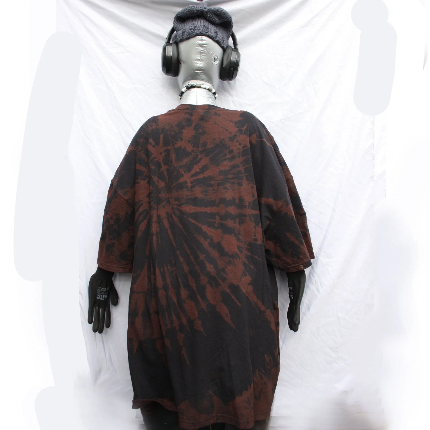 Throwing Muses 'Bywater' Flushed Edition - One-of-a-Kind Black Reverse Tie-Dye 4XL #1 | ElRat Designs