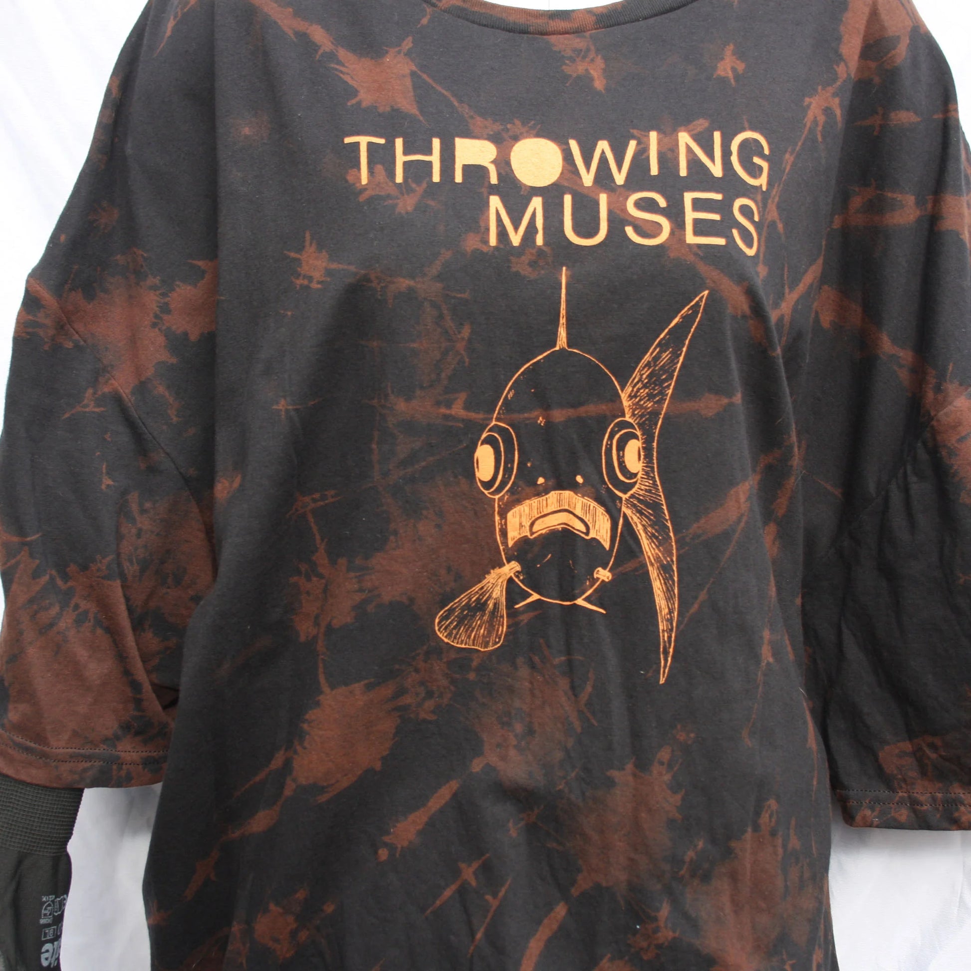 Throwing Muses 'Bywater' Flushed Edition - One-of-a-Kind Black Reverse Tie-Dye 5XL #1 | ElRat Designs