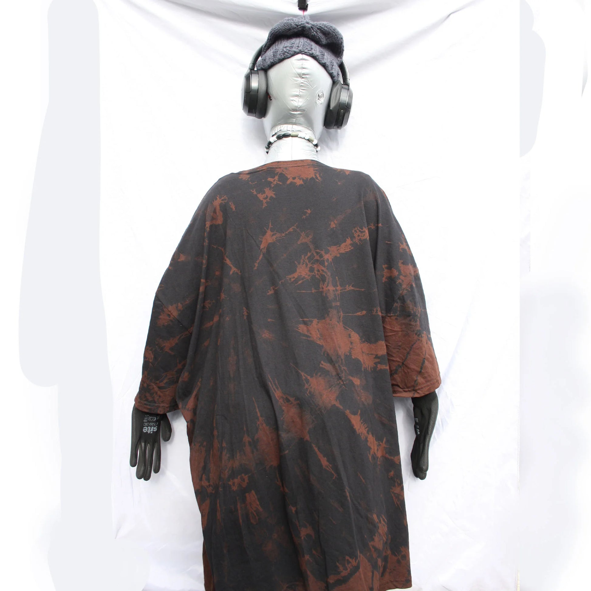 Throwing Muses 'Bywater' Flushed Edition - One-of-a-Kind Black Reverse Tie-Dye 5XL #1 | ElRat Designs