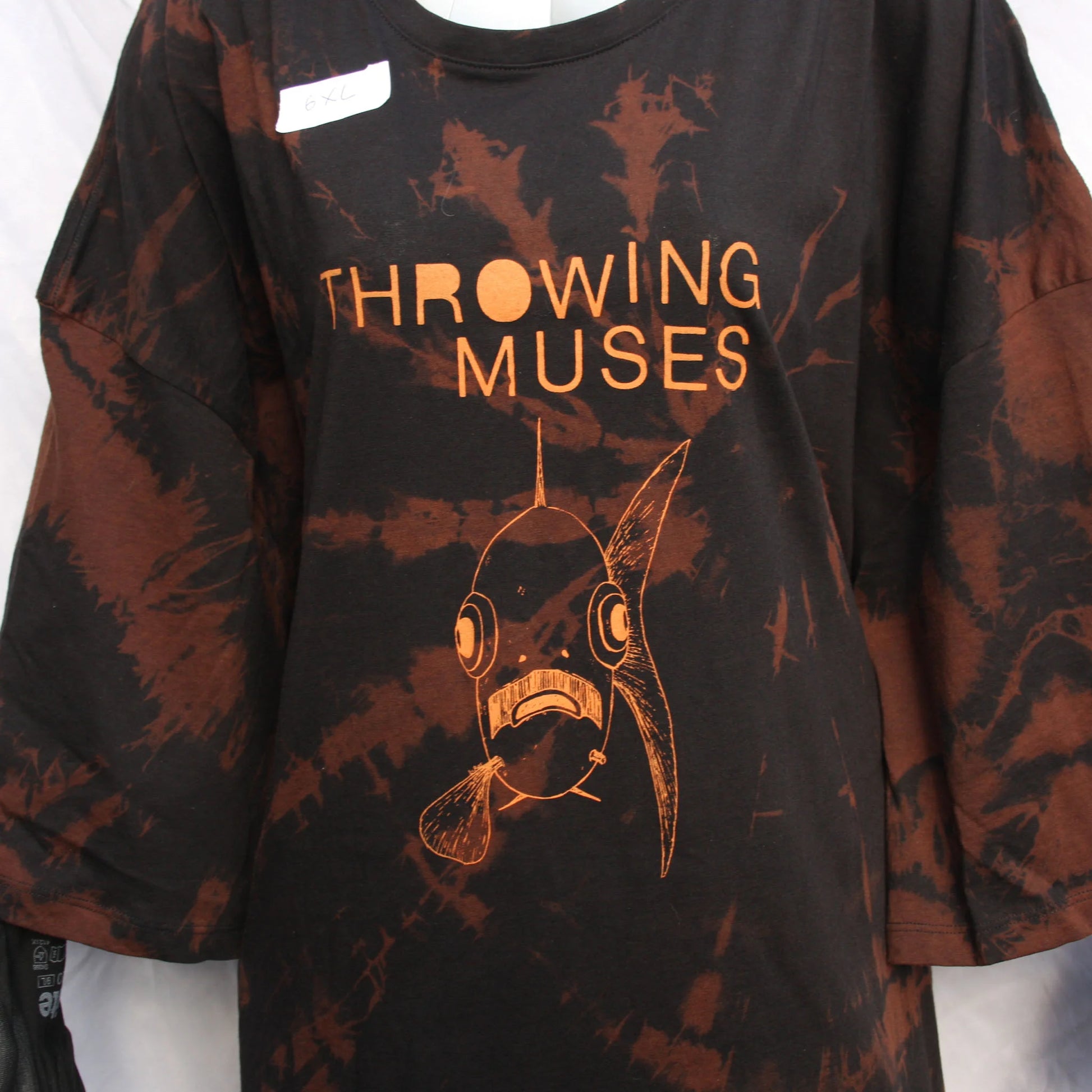 Throwing Muses 'Bywater' Flushed Edition - One-of-a-Kind Black Reverse Tie-Dye 6XL #1 | ElRat Designs