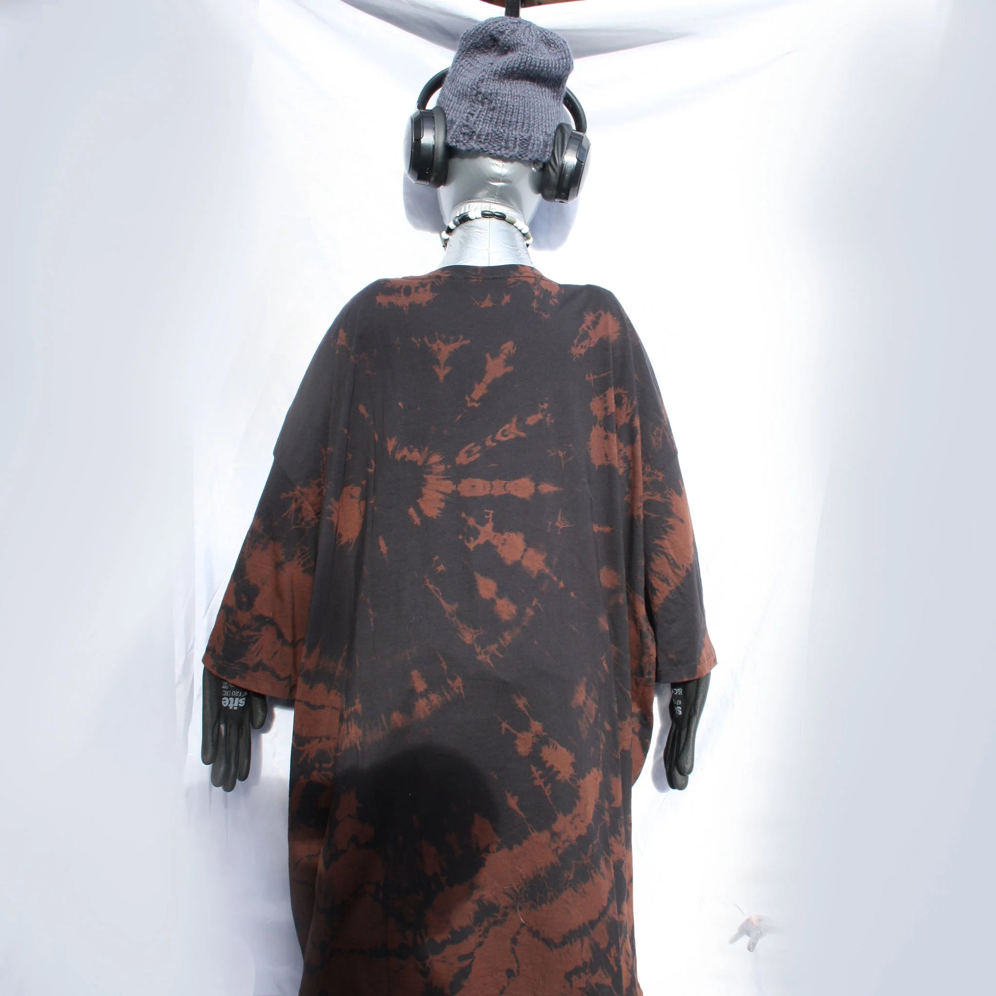 Throwing Muses 'Bywater' Flushed Edition - One-of-a-Kind Black Reverse Tie-Dye 6XL #1 | ElRat Designs