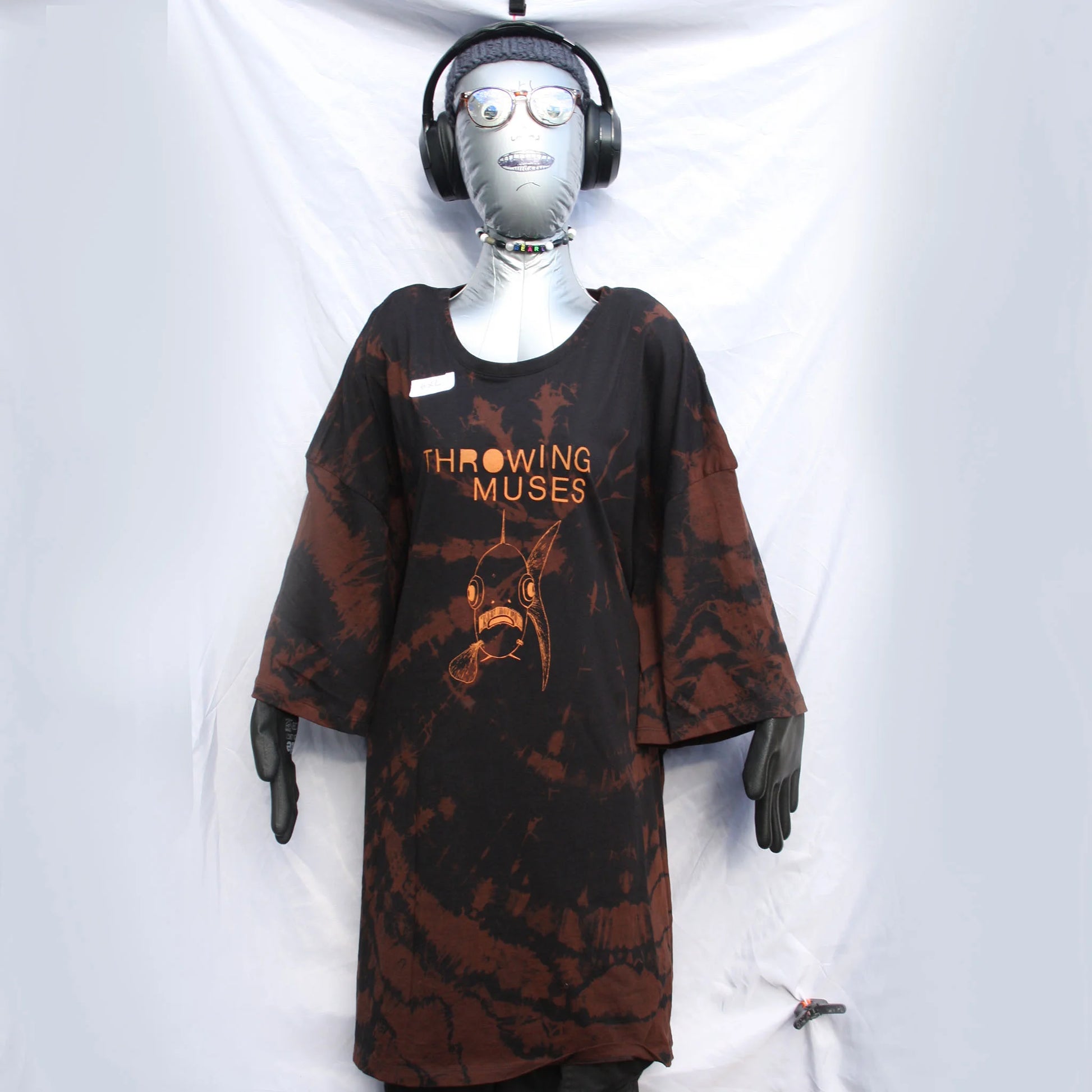 Throwing Muses 'Bywater' Flushed Edition - One-of-a-Kind Black Reverse Tie-Dye 6XL #1 | ElRat Designs