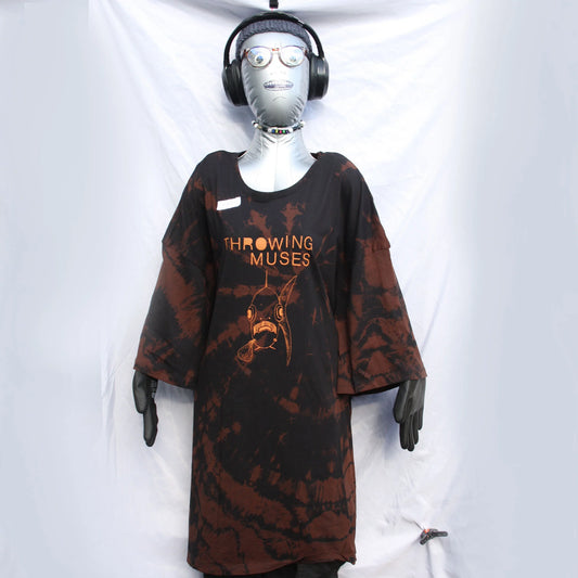 Throwing Muses 'Bywater' Flushed Edition - One-of-a-Kind Black Reverse Tie-Dye 6XL #1 | ElRat Designs