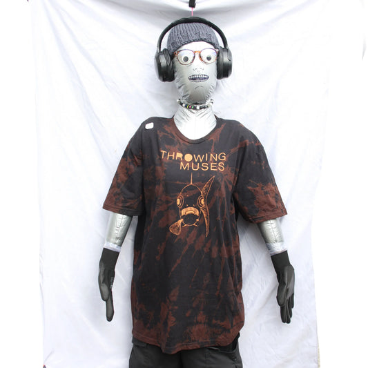 Throwing Muses 'Bywater' Flushed Edition - One-of-a-Kind Black Reverse Tie-Dye Large #1 | ElRat Designs