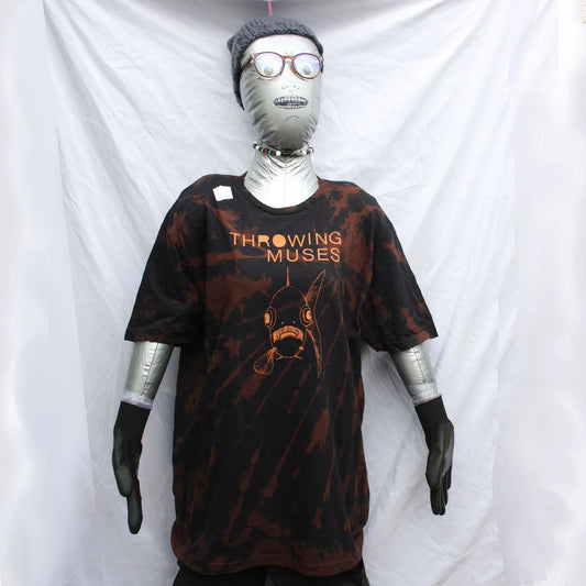 Throwing Muses 'Bywater' Flushed Edition - One-of-a-Kind Black Reverse Tie-Dye Large #2 | ElRat Designs