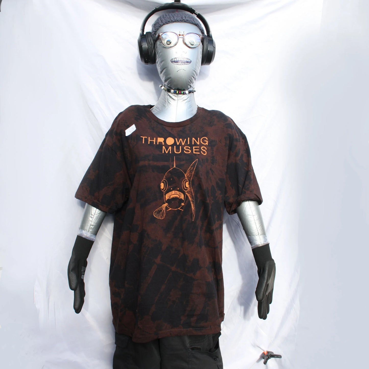 Throwing Muses 'Bywater' Flushed Edition - One-of-a-Kind Black Reverse Tie-Dye Large #3 | ElRat Designs