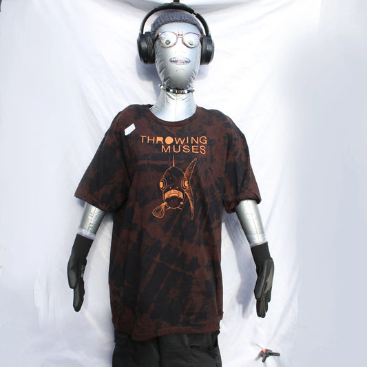 Throwing Muses 'Bywater' Flushed Edition - One-of-a-Kind Black Reverse Tie-Dye Large #3 | ElRat Designs