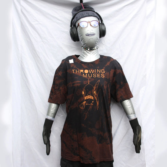 Throwing Muses 'Bywater' Flushed Edition - One-of-a-Kind Black Reverse Tie-Dye Medium #1 | ElRat Designs