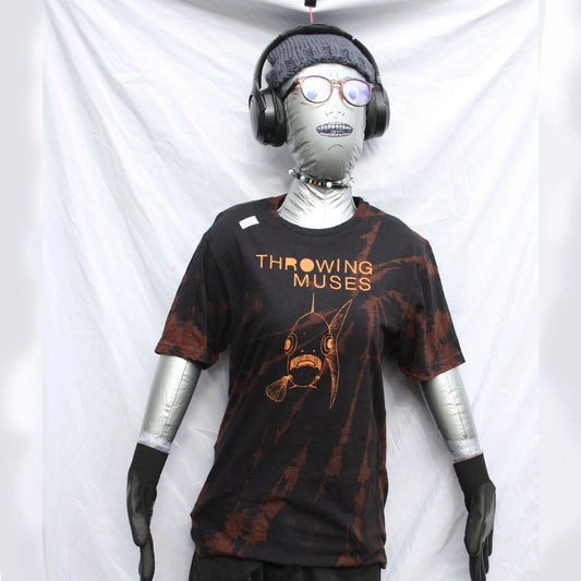 Throwing Muses 'Bywater' Flushed Edition - One-of-a-Kind Black Reverse Tie-Dye S #1 | ElRat Designs