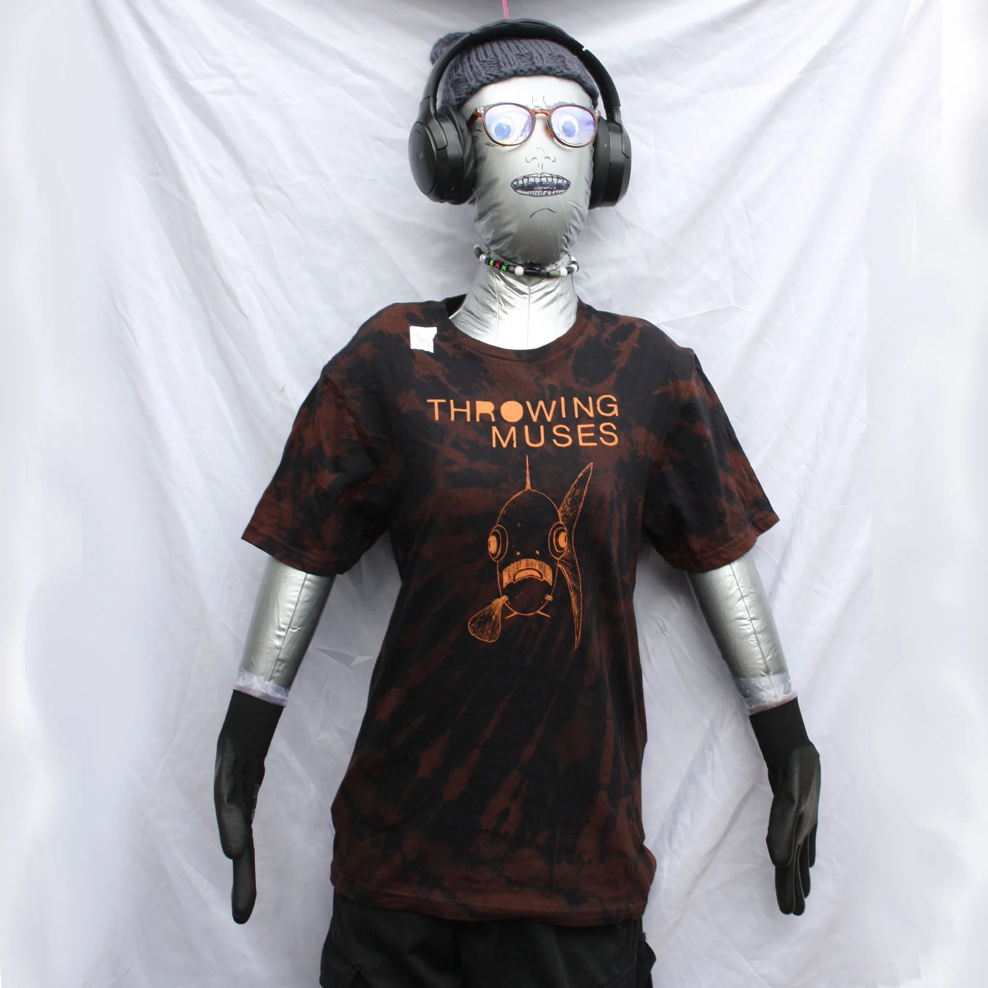 Throwing Muses 'Bywater' Flushed Edition - One-of-a-Kind Black Reverse Tie-Dye Small #2 | ElRat Designs