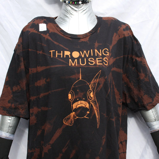 Throwing Muses 'Bywater' Flushed Edition - One-of-a-Kind Black Reverse Tie-Dye XL #1 | ElRat Designs