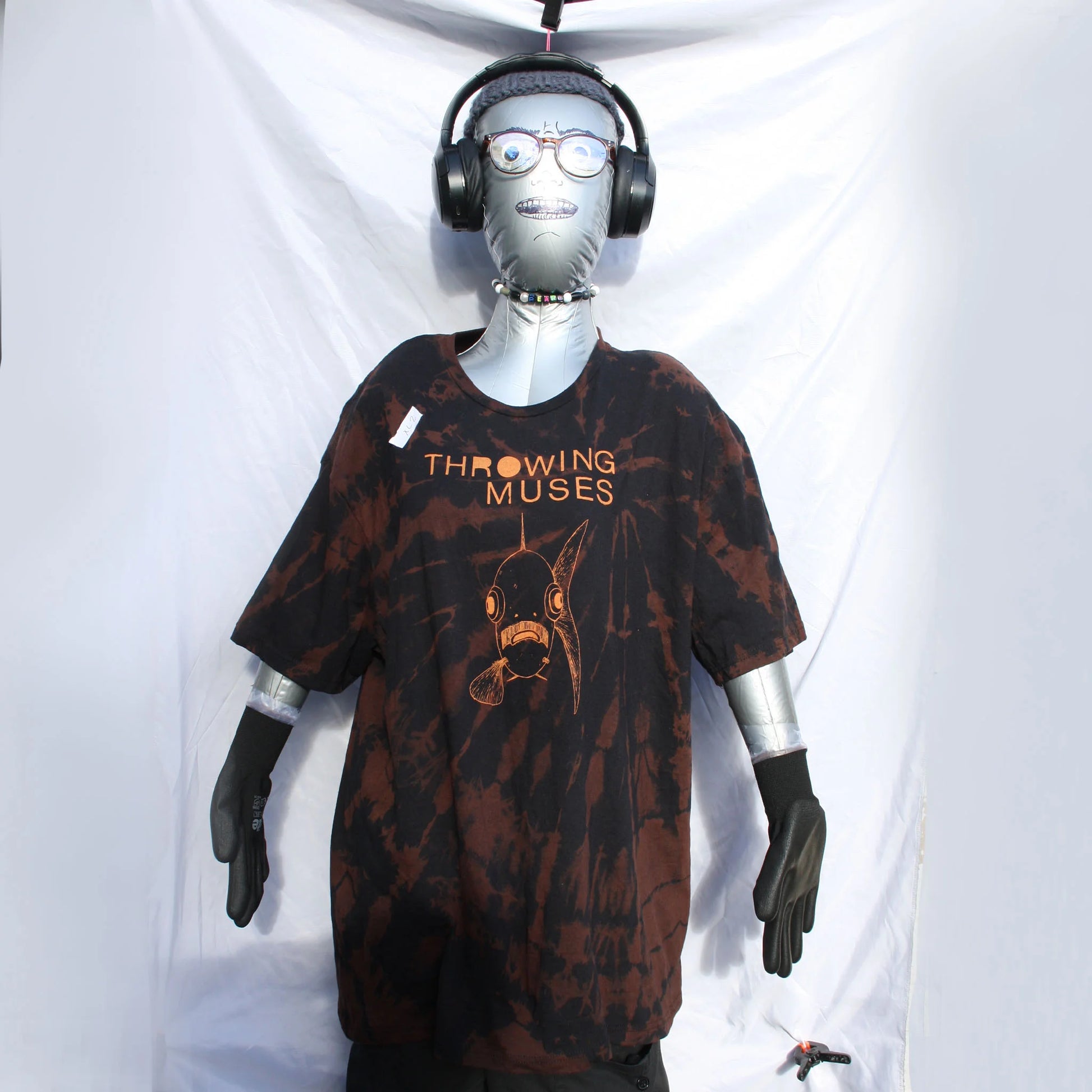 Throwing Muses 'Bywater' Flushed Edition - One-of-a-Kind Black Reverse Tie-Dye XL #2 | ElRat Designs