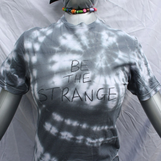 Be the Strange Philosophy Tee - Small #1 Misprint - White/Black Tie-Dye | ElRat Designs