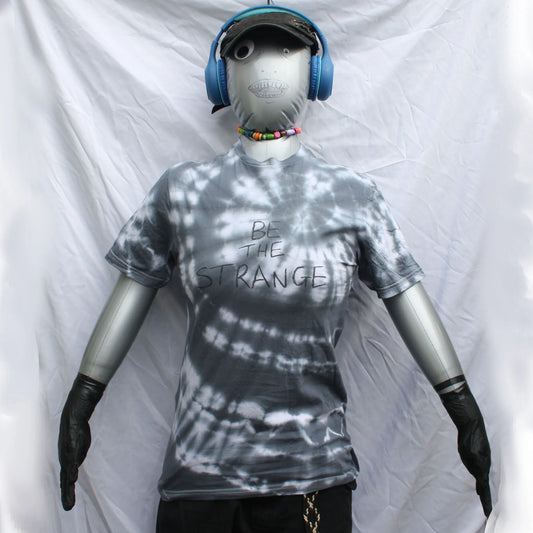 Be the Strange Philosophy Tee - Small #1 Misprint - White/Black Tie-Dye | ElRat Designs