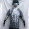 Octoclops Hand-Drawn Cephalopod Tee - Medium #1 Misprint - White/Black Tie-Dye | ElRat Designs