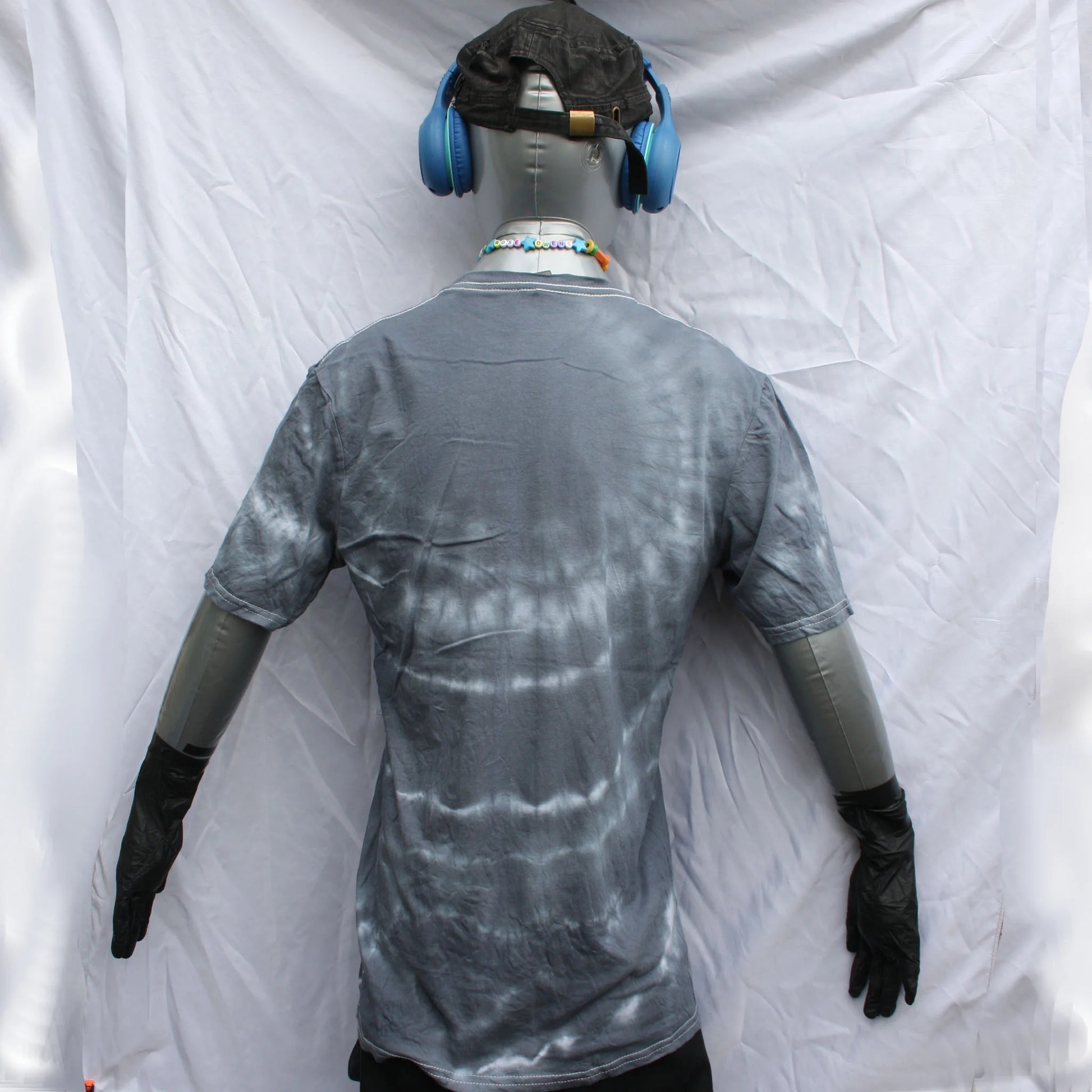Vine Beetle - Hand-Drawn Bug - Medium #1 Misprint - White/Black Tie-Dye | ElRat Designs