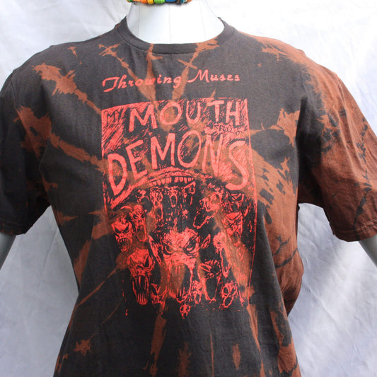 Throwing Muses 'Ellen West' Mouth Demons - Large ONE OFF Reverse Tie-Dye (#1) ***MISPRINT***