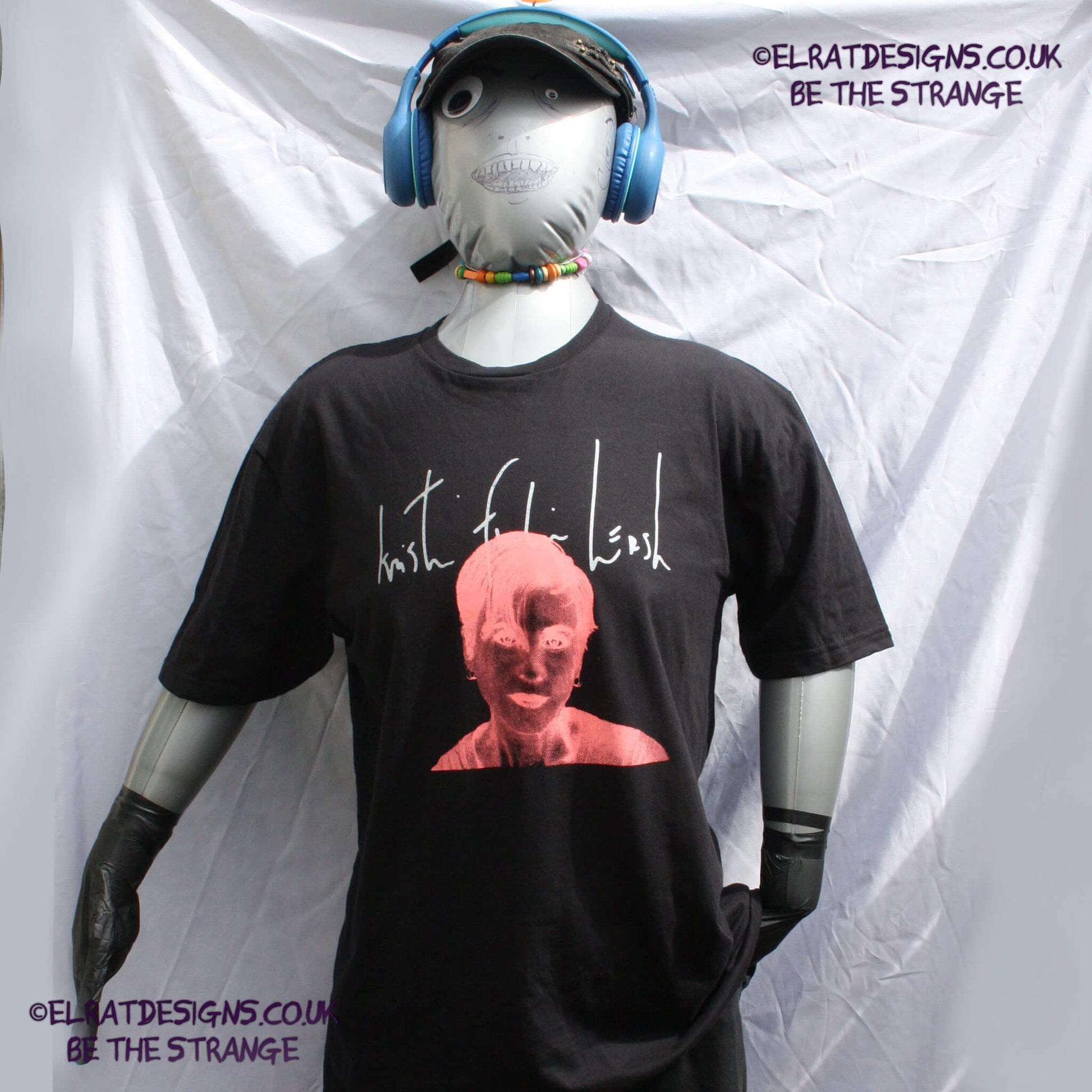 Kristin fn Hersh, KFH, halftone lairy portrait, fluorescent t-shirt, only from ElRat Designs - elratdesigns.co.uk