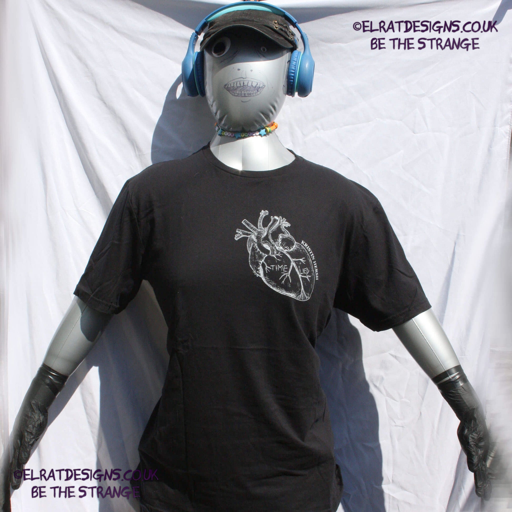 Kristin Hersh - Reflections on the Motive Power of Fire, "Time Lied" anatomical heart T-shirt by ElRat designs - elratdesigns.co.uk