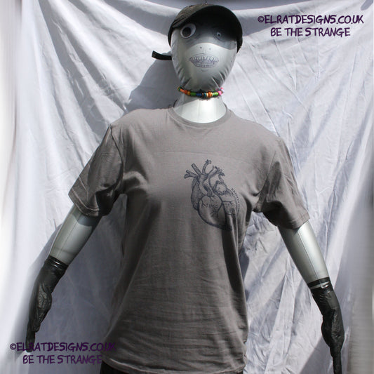 Kristin Hersh - Reflections on the Motive Power of Fire, "Time Lied" anatomical heart T-shirt, Black Heart Edition, by ElRat designs - elratdesigns.co.uk